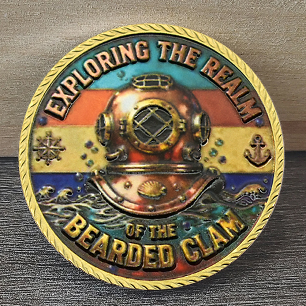 Vintage Collectible Coins - Vintage Diving Helmet Nautical Challenge Coin