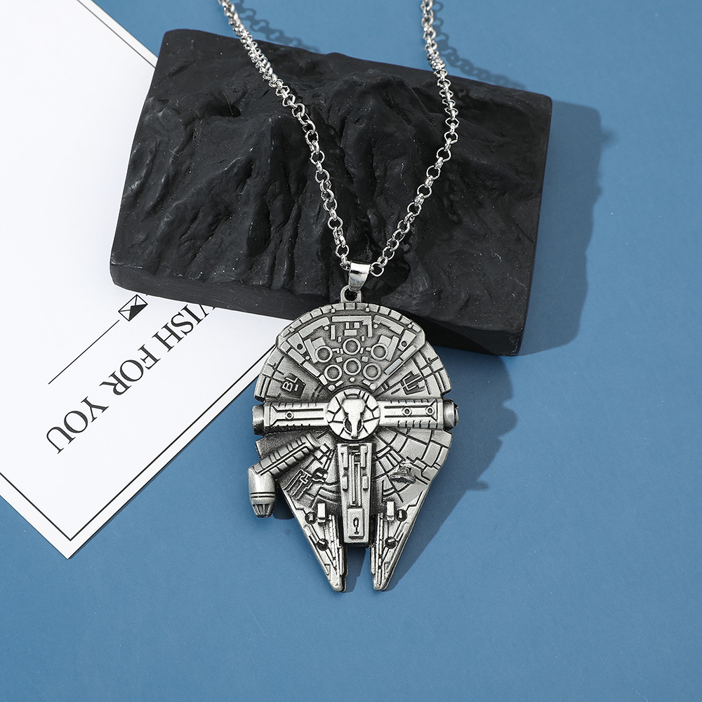 Vintage Necklace - Vintage Spaceship Model Metal Necklace Trendy