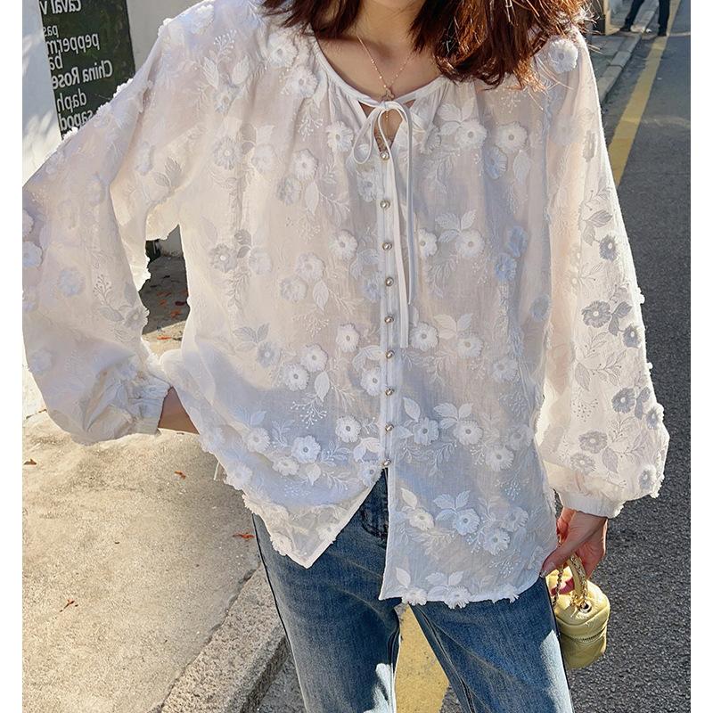 Women 3D Floral Embroidery Tie - Vintage Necklace reseña y precio