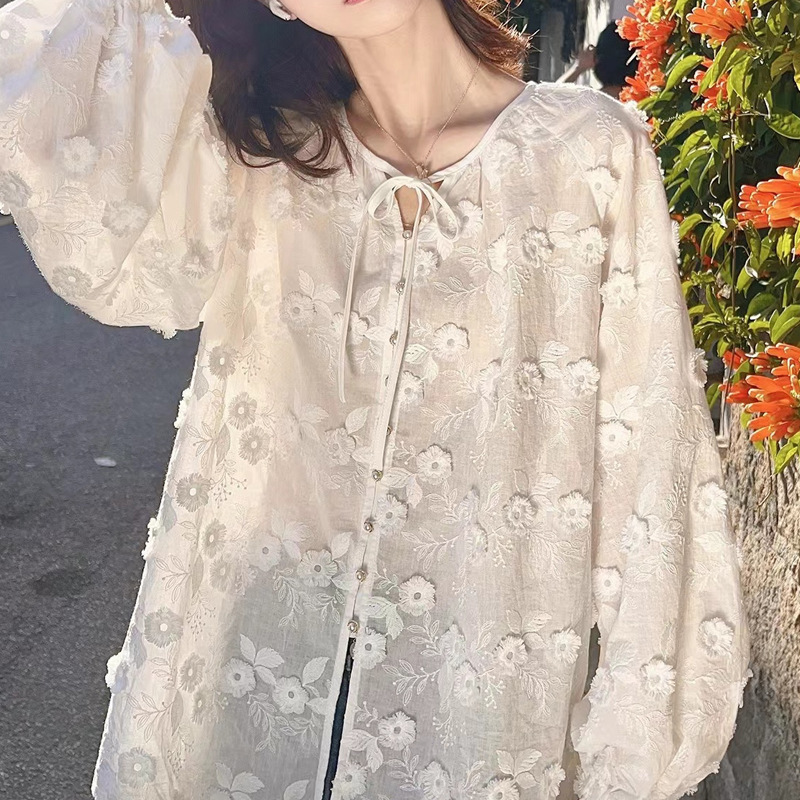 Women 3D Floral Embroidery Tie - Vintage Necklace reseña y precio