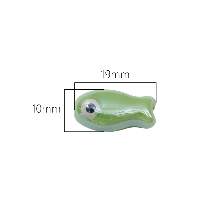 10Pcs Vintage Fish Ceramic Bea - Vintage Necklace reseña y precio
