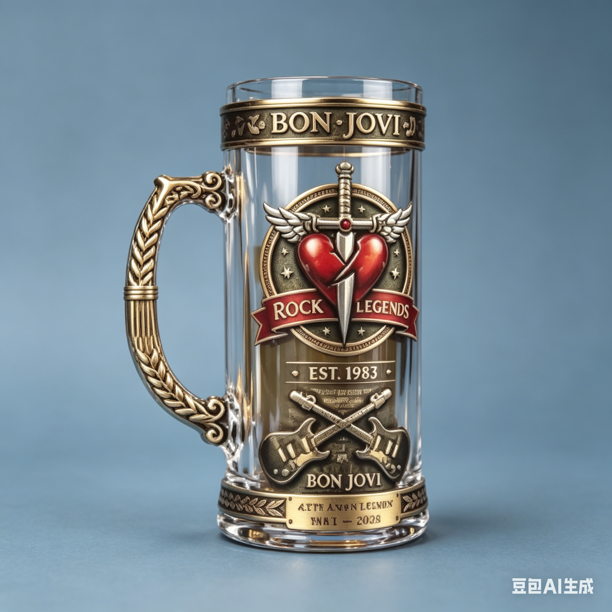 Bon Jovi 1983-2026 Rock Legend - Vintage Collectible Glass reseña y precio