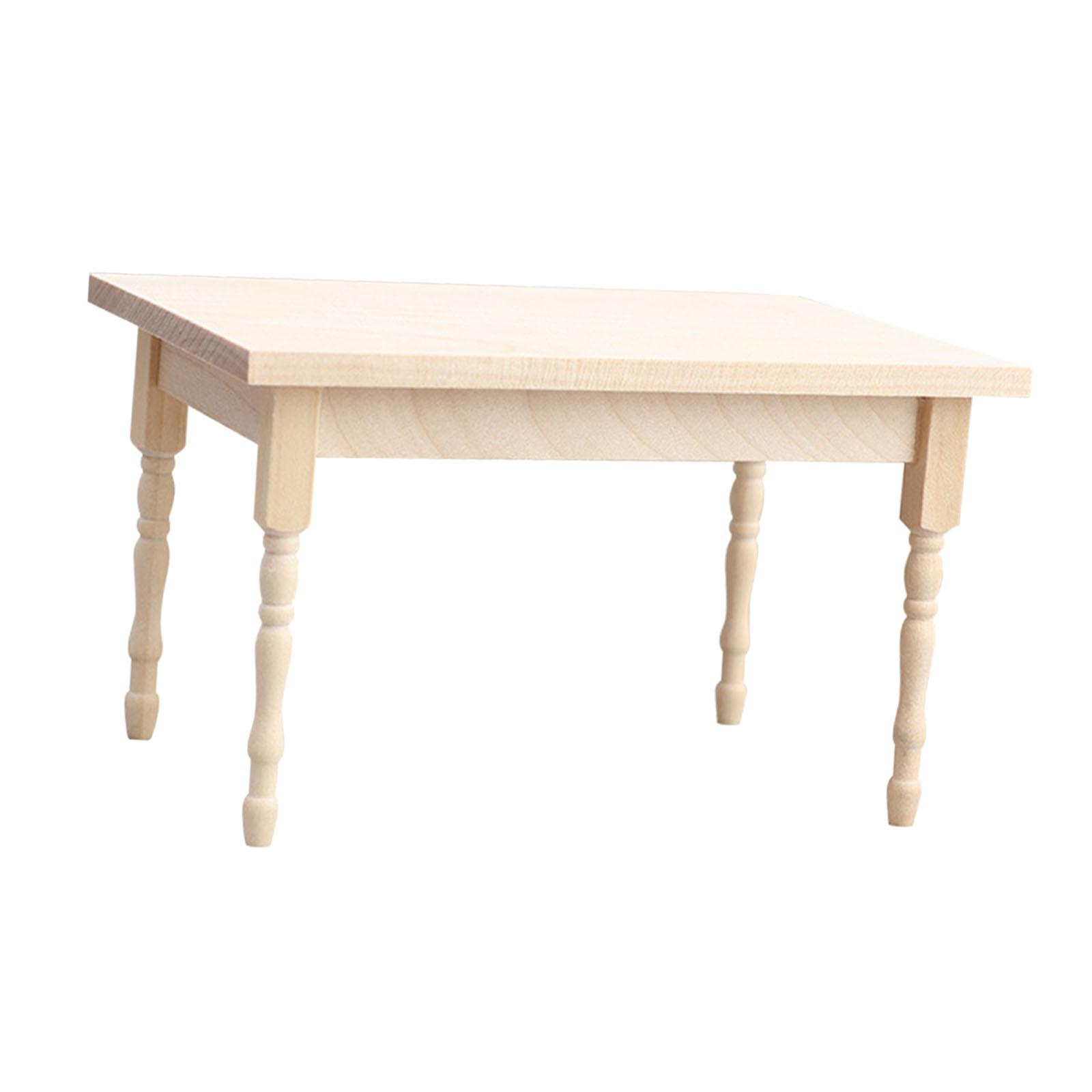 Miniature Wooden Table Dollhou - Vintage Collectible And Vintage Dolls reseña y precio
