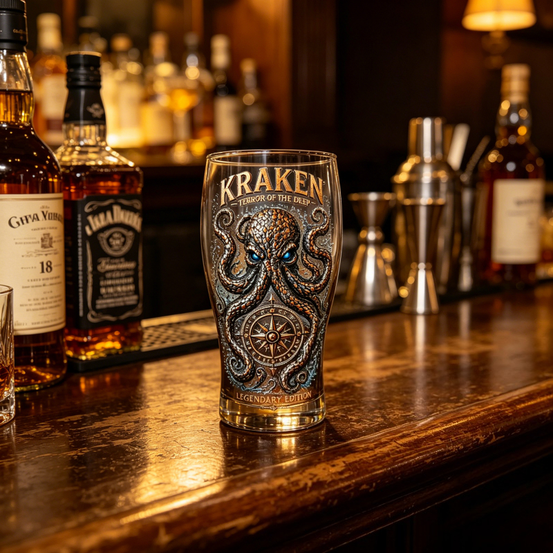 Retro Kraken Octopus Compass G - Vintage Collectible Glassware reseña y precio
