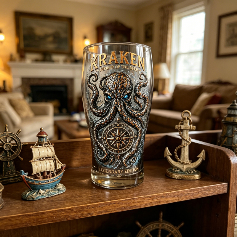 Retro Kraken Octopus Compass G - Vintage Collectible Glassware reseña y precio