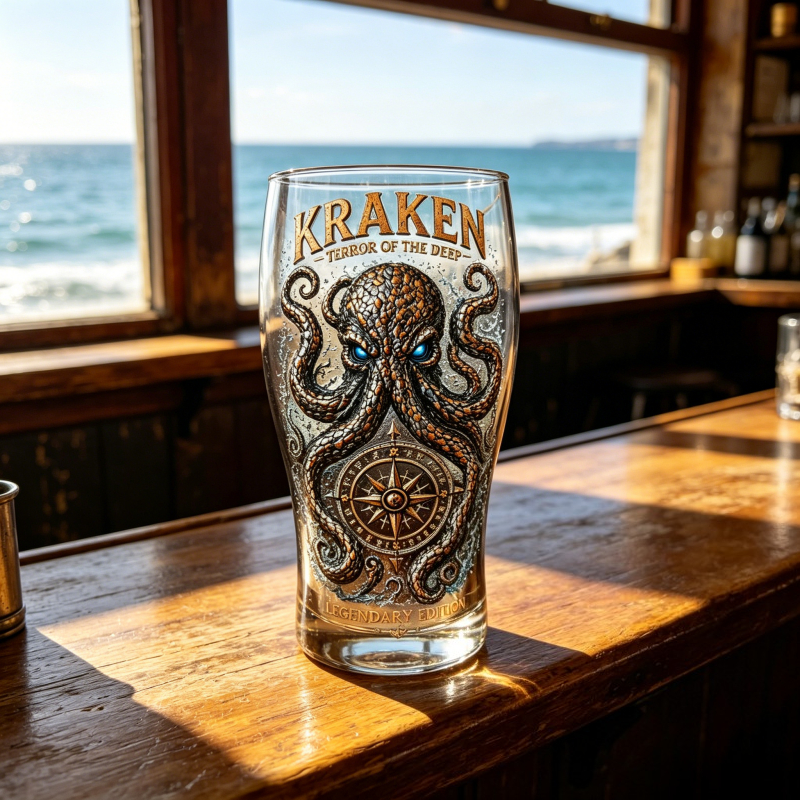 Retro Kraken Octopus Compass G - Vintage Collectible Glassware reseña y precio