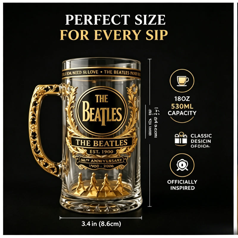 The  Beatles 66th Anniversary  - Vintage Collectible Glass reseña y precio