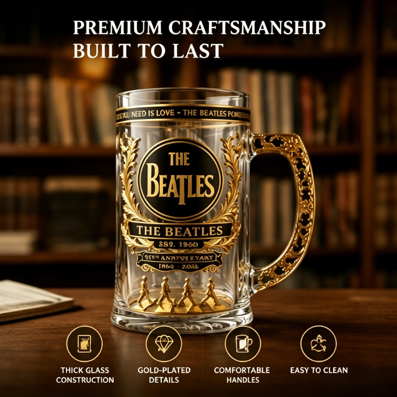 The  Beatles 66th Anniversary  - Vintage Collectible Glass reseña y precio