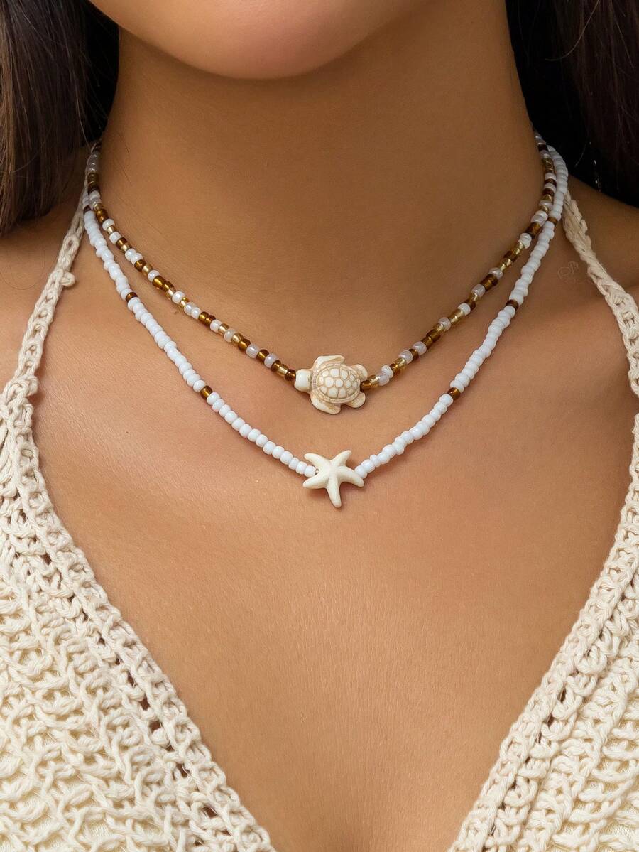 2pcs Vintage Bohemian Style St - Vintage Necklace reseña y precio