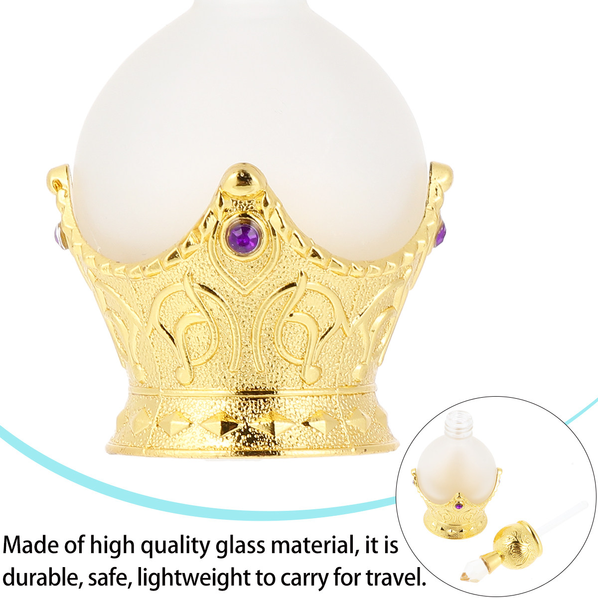 15Ml Gold Glass Perfume Bottle - Vintage Collectible Glass reseña y precio