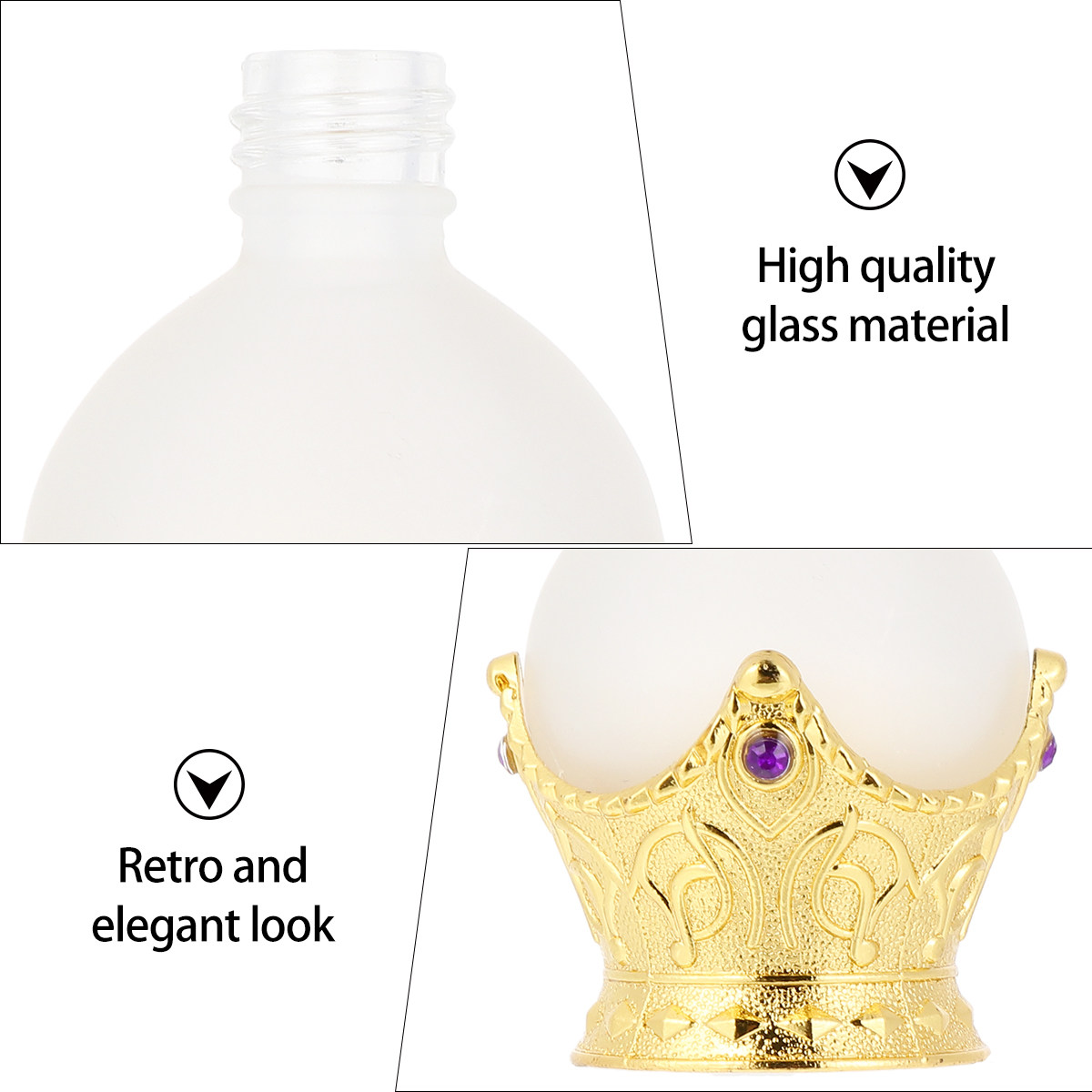 15Ml Gold Glass Perfume Bottle - Vintage Collectible Glass reseña y precio