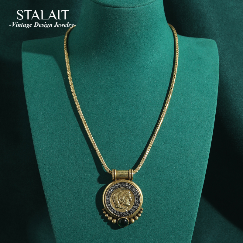 Head Ancient Coin Pendant Chok - Vintage Collectible Coins reseña y precio
