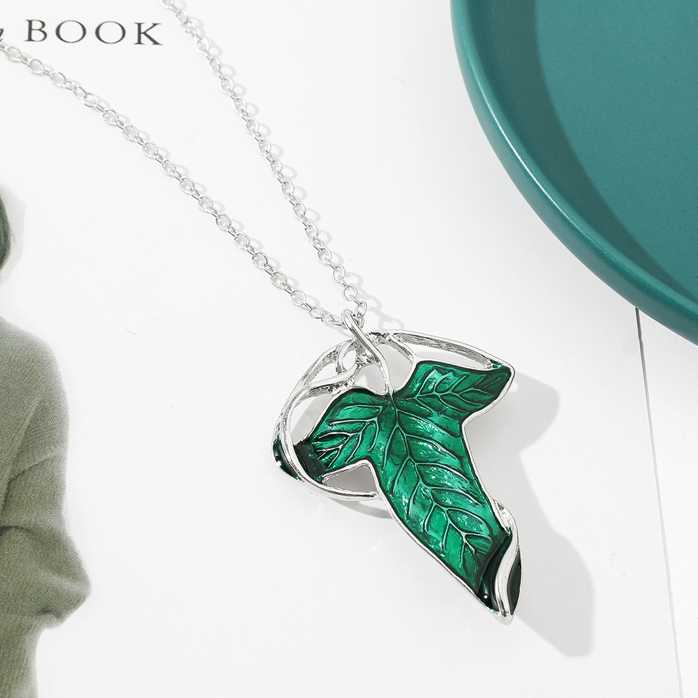 Vintage Green Leaf Pendant Nec - Vintage Necklace reseña y precio