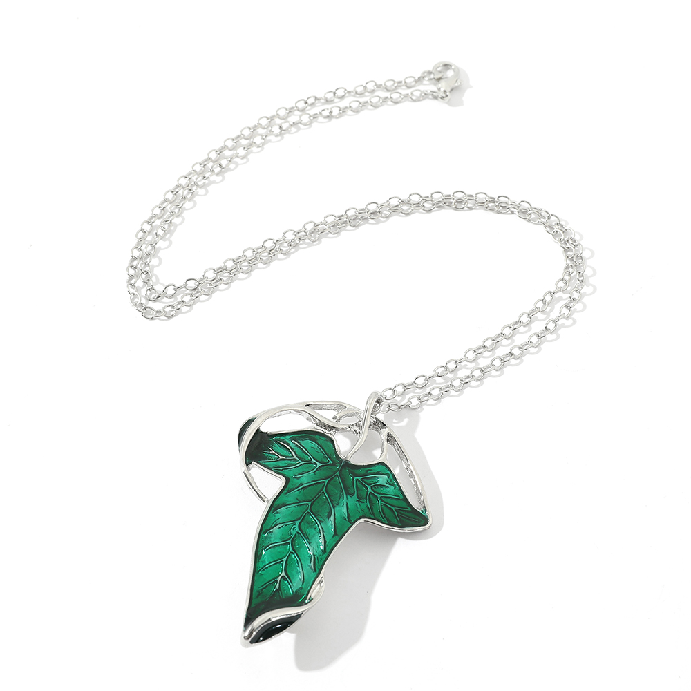 Vintage Green Leaf Pendant Nec - Vintage Necklace reseña y precio
