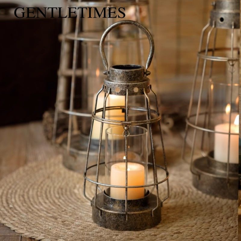European Iron & Glass Candle H - Vintage Collectible Glass reseña y precio