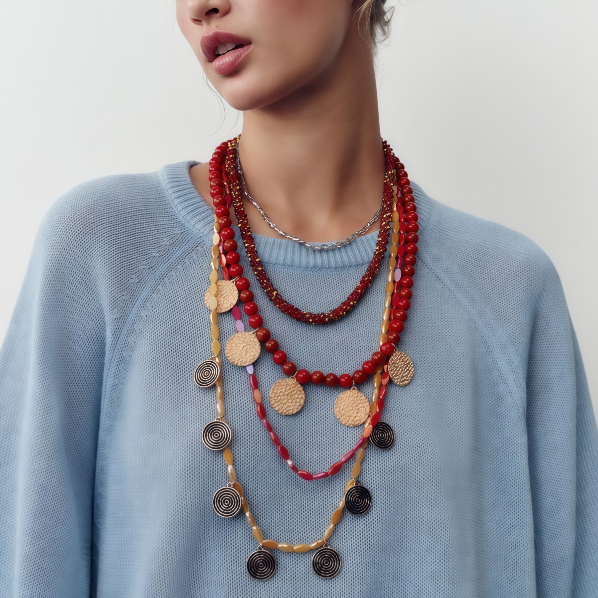 Pack Of Beaded Neckalce For Wo - Vintage Collectible Coins reseña y precio