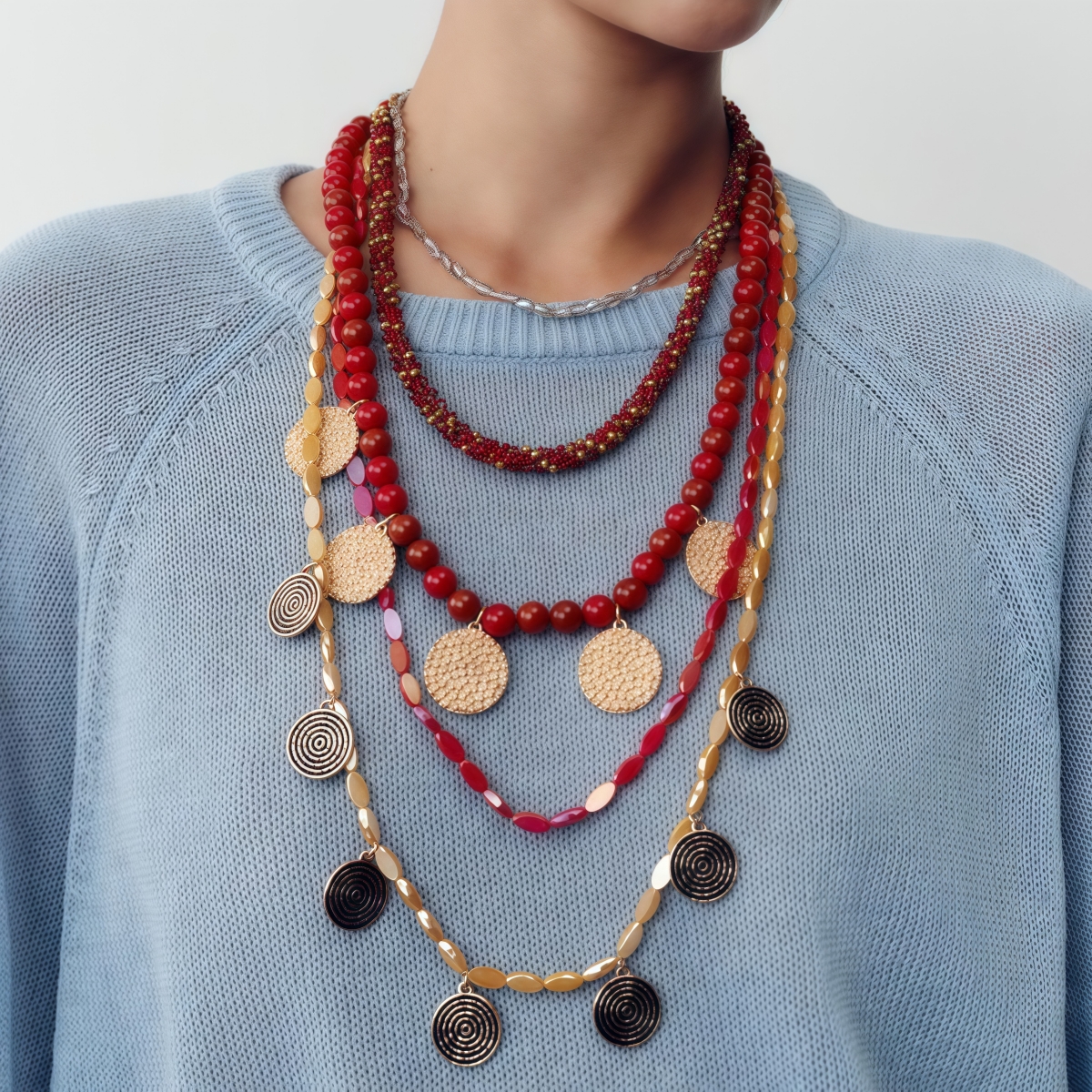 Pack Of Beaded Neckalce For Wo - Vintage Collectible Coins reseña y precio