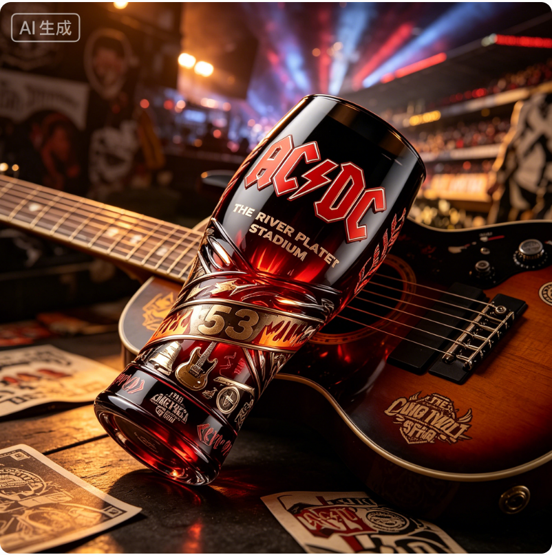 Vintage Rock Music 3D Embossed - Vintage Collectible Glassware reseña y precio
