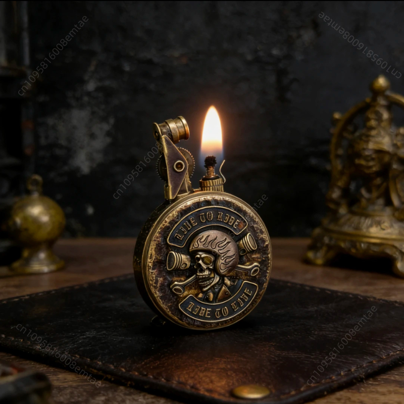 Original brass hand carved Fla - Vintage Collectible Lighters reseña y precio