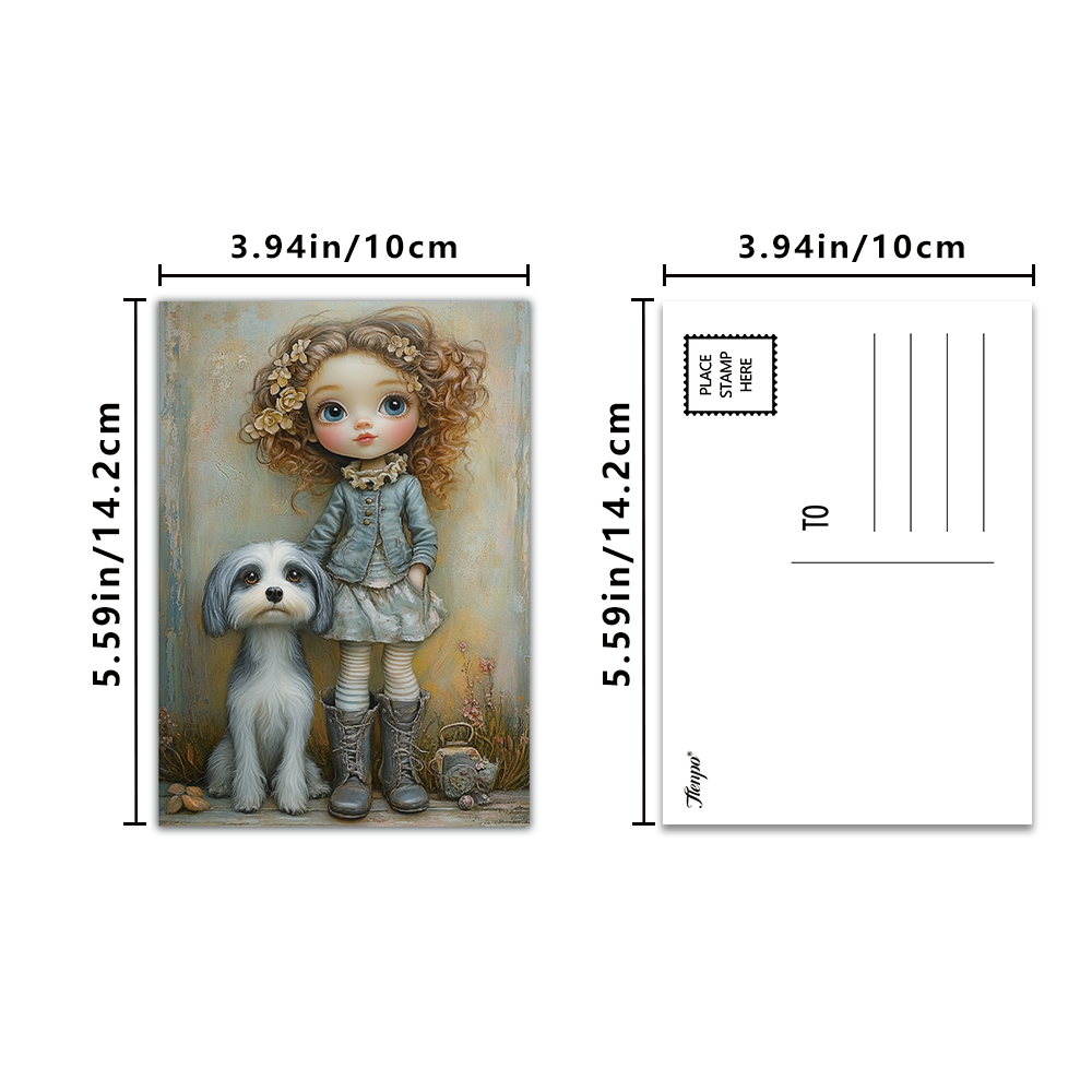 32pcs Vintage Cute Doll Postca - Vintage Collectible And Vintage Dolls reseña y precio
