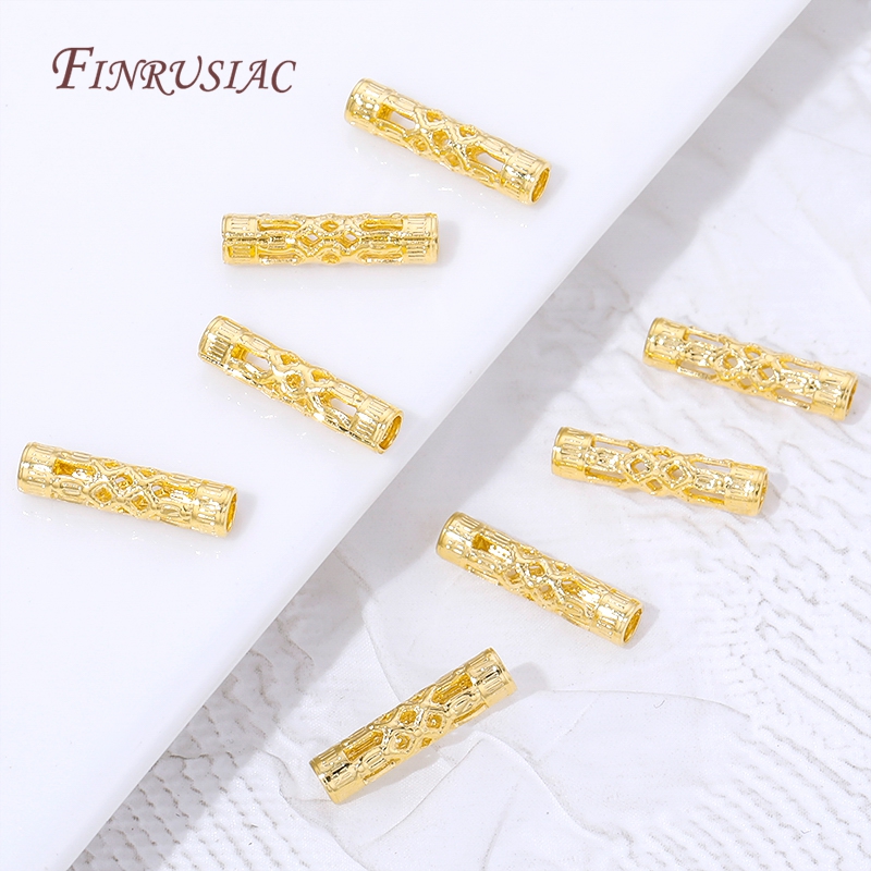 18K Gold Plated Long Tube Spac - Vintage Necklace reseña y precio