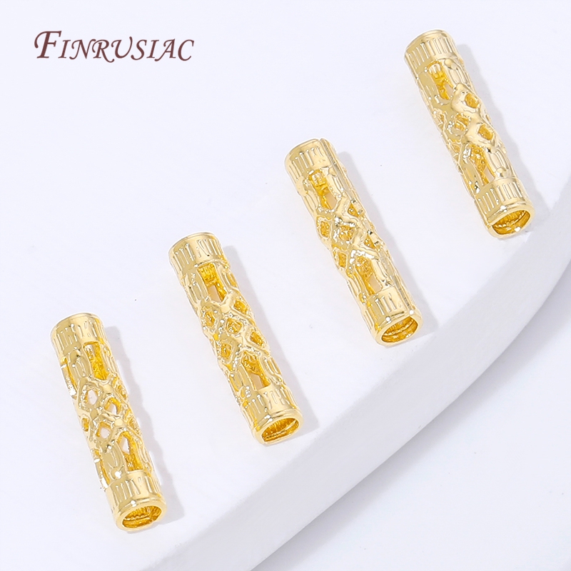 18K Gold Plated Long Tube Spac - Vintage Necklace reseña y precio