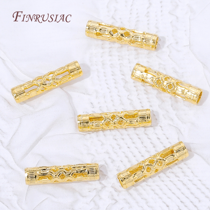 18K Gold Plated Long Tube Spac - Vintage Necklace reseña y precio