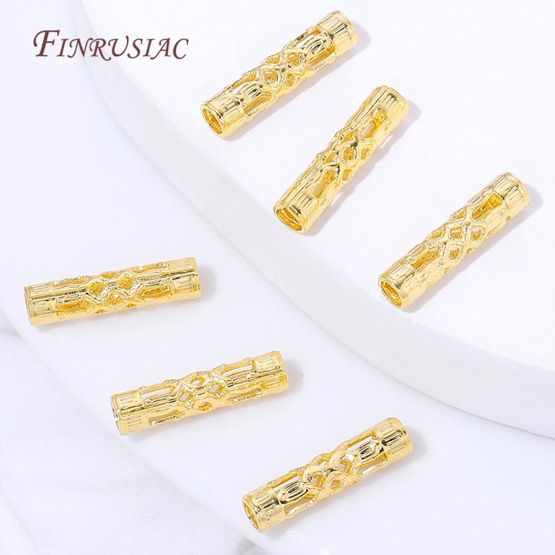 18K Gold Plated Long Tube Spac - Vintage Necklace reseña y precio
