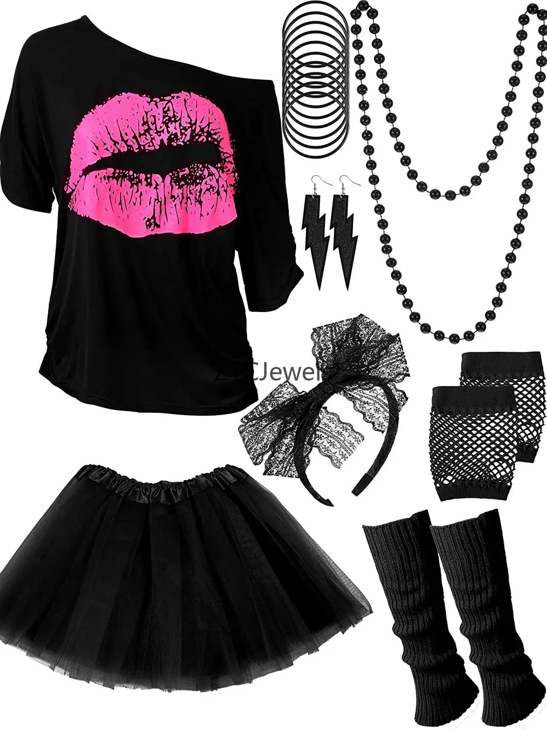 Vintage 80s Prom Costume Set f - Vintage Necklace reseña y precio